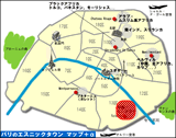 パリ地図ベトナム人街