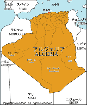 アルジェリア地図