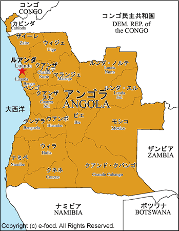アンゴラ地図