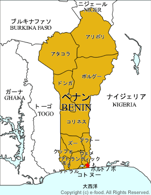 ベナン地図