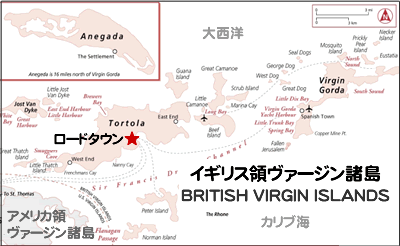 イギリス領ヴァージン諸島地図