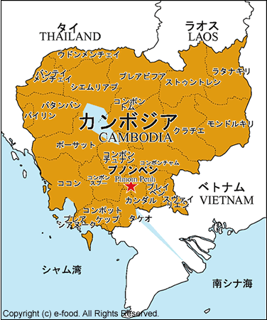 カンボジア地図