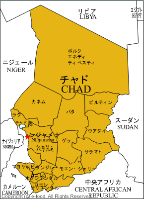 チャド地図