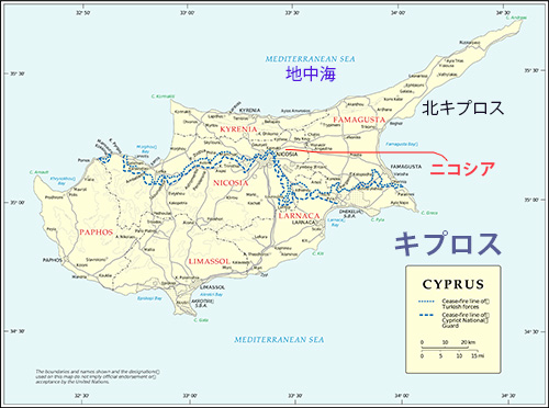 キプロス地図