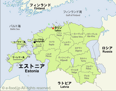エストニア地図