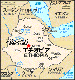 エチオピア地図