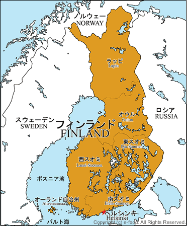 フィンランド地図