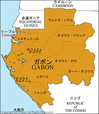 ガボン地図