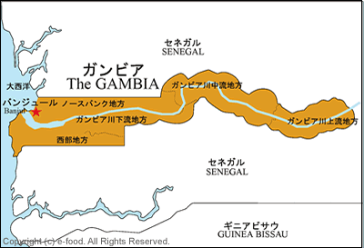 ガンビア地図