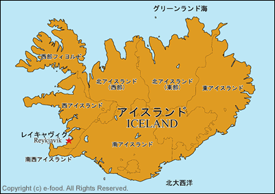 アイスランド地図