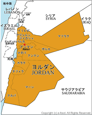 ヨルダン地図