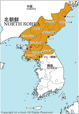 北朝鮮地図