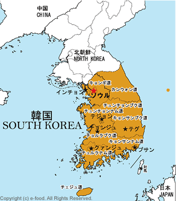 韓国地図