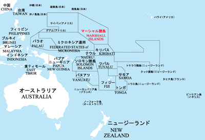 マーシャル諸島の地図