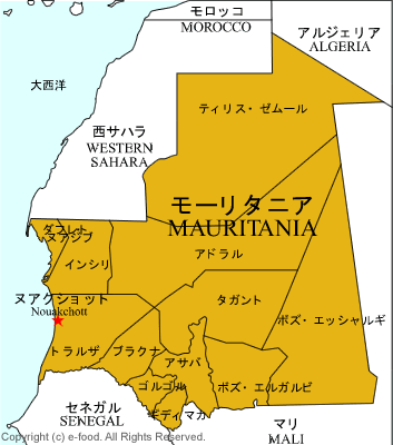 モーリタニア地図