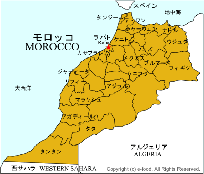 モロッコ地図