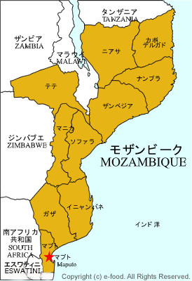 モザンビーク地図