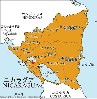 ニカラグア地図