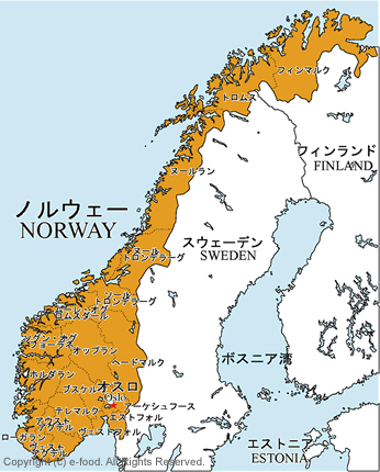 ノルウェー地図