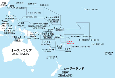 サモア地図