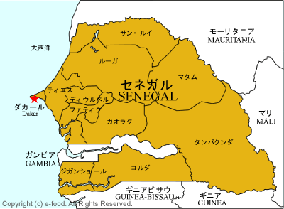 セネガル地図