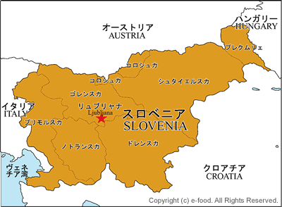 スロベニア地図