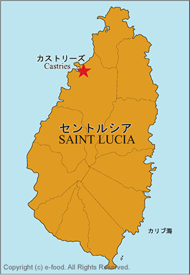 セントルシア地図