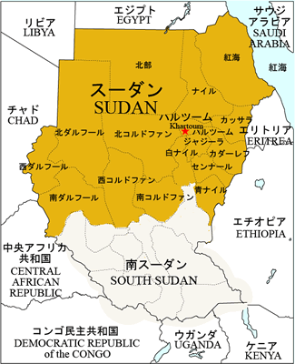 スーダン地図