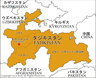 タジキスタン地図