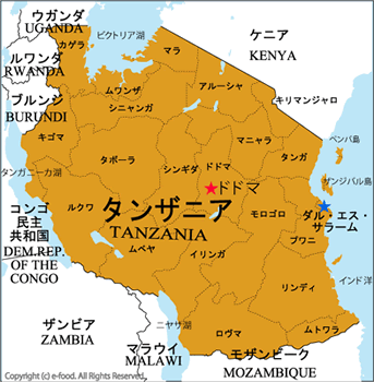 タンザニア地図