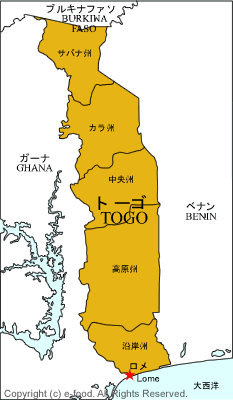 トーゴ地図