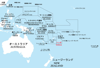 トンガ地図