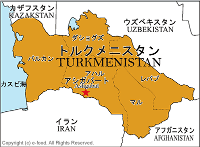トルクメニスタン地図