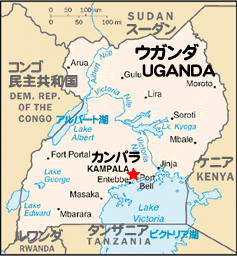 ウガンダ地図