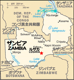 ザンビア地図