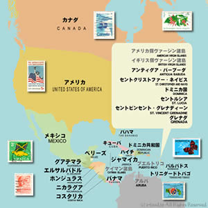 北中米・カリブ地図