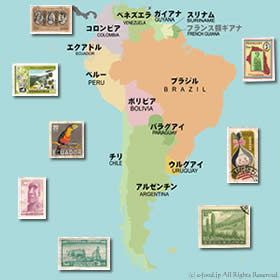 南アメリカ地図